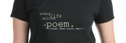 every_life_writes_a_poem_womens_dark_tshirt